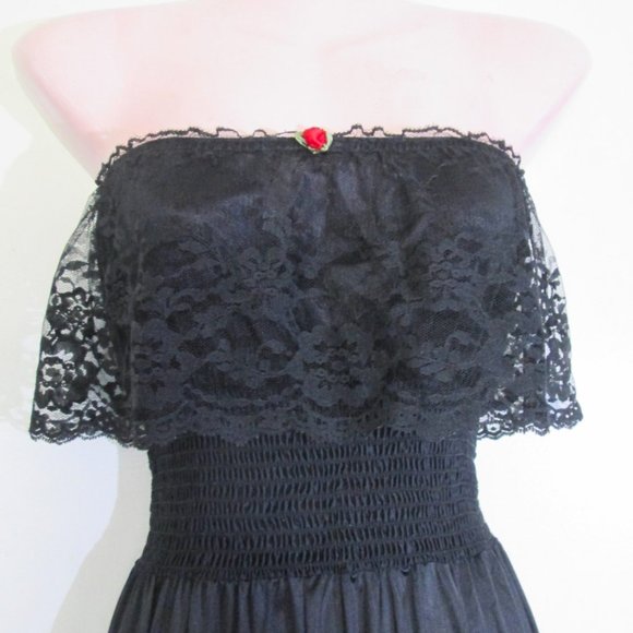 vintage disco black jumpsuit sexy lingerie size xs extra small - Picture 2 of 4